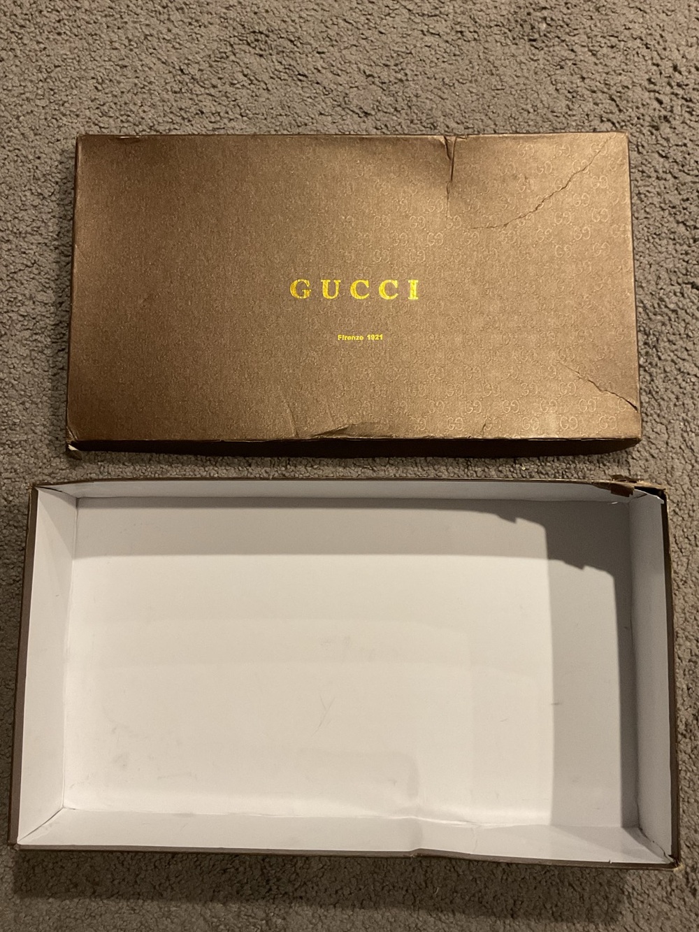 Vintage Gucci Large Boots Purse Shoes Dress Gift Box Storage Y2K Fair Condition